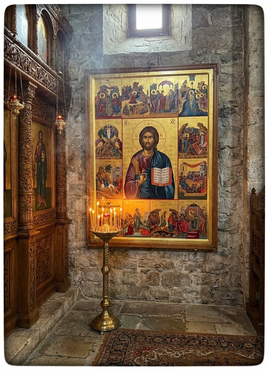 Christ with Feasts in historic chapel