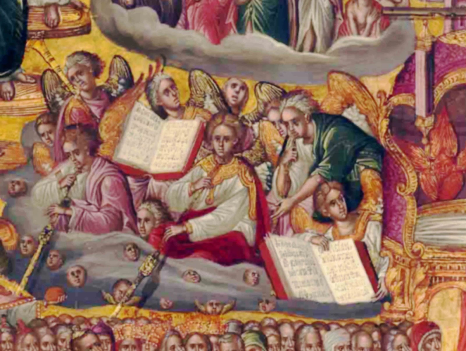 Ангельский хор - деталь иконы